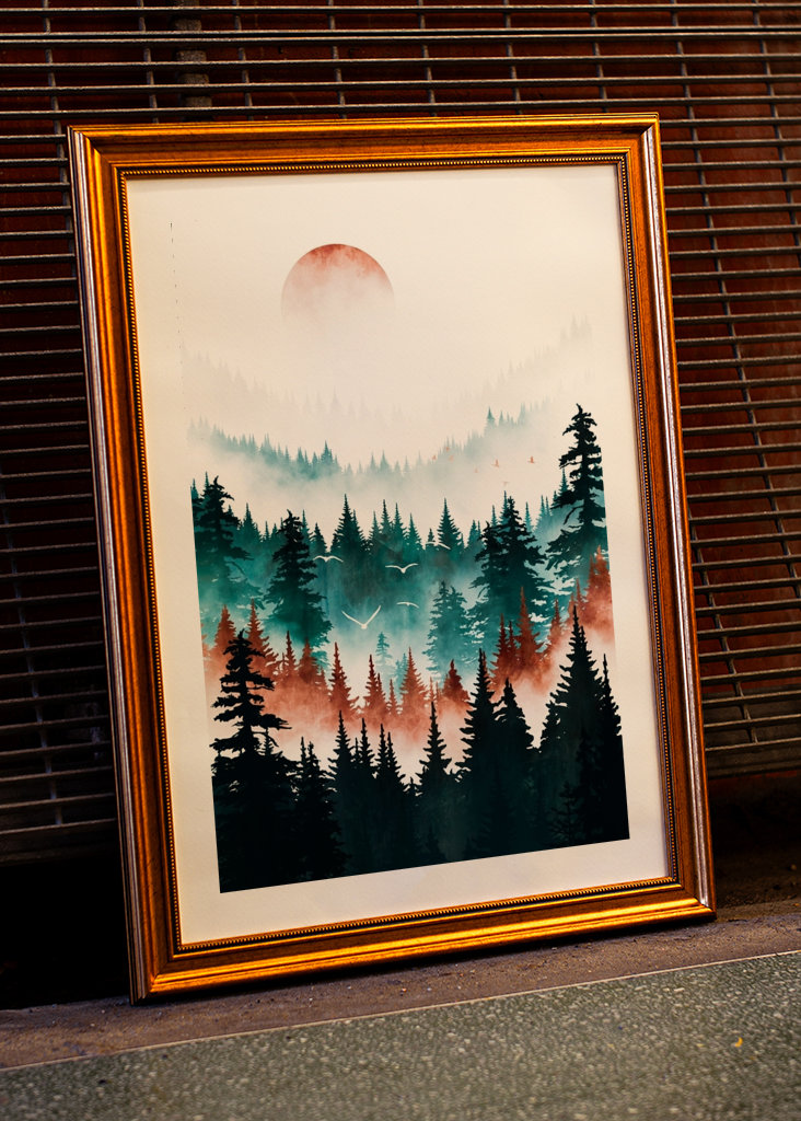 Zonsopgang boven het bos