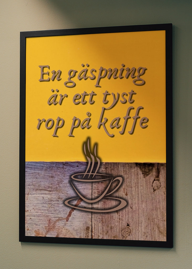 Ein Gähnen, ein stummer Schrei nach Kaffee