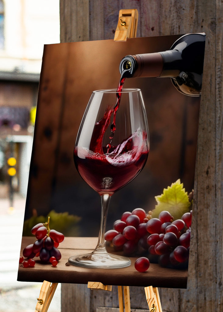 Nalití sklenky červeného vína