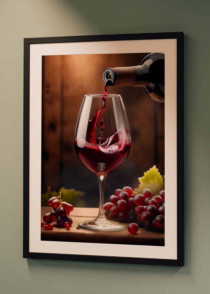 Nalití sklenky červeného vína