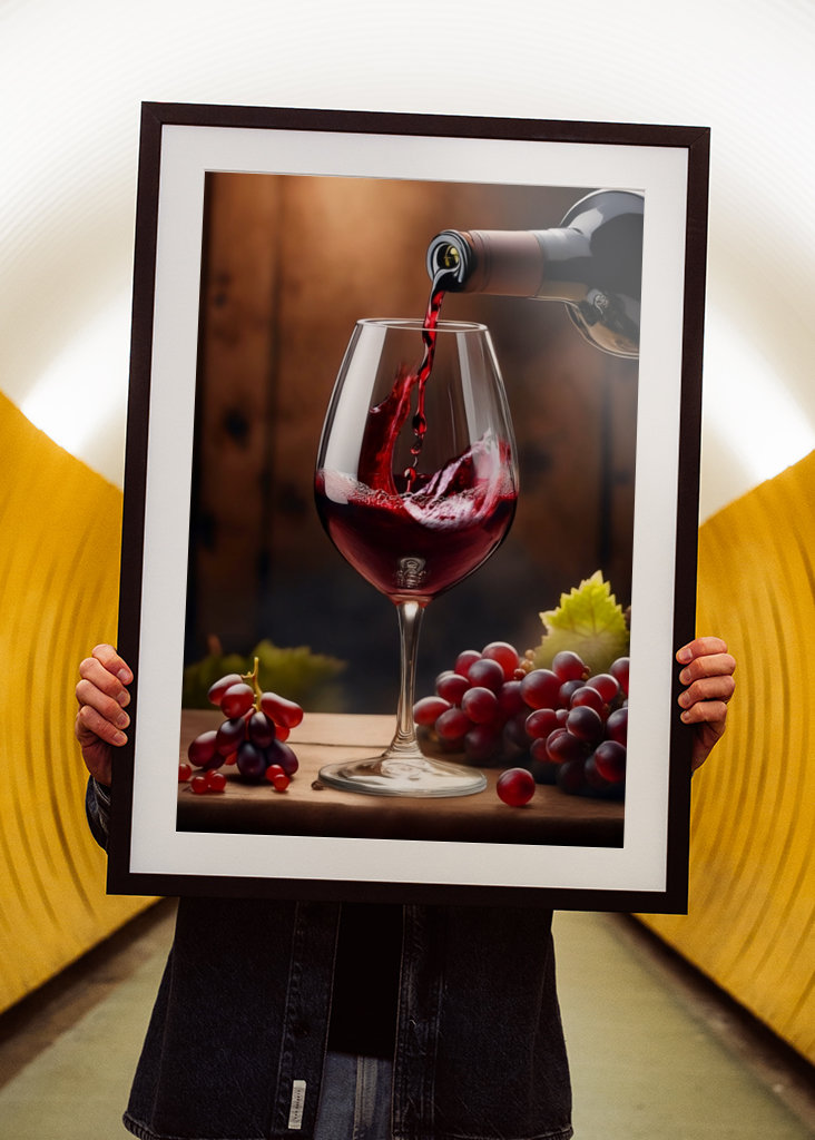 Nalití sklenky červeného vína