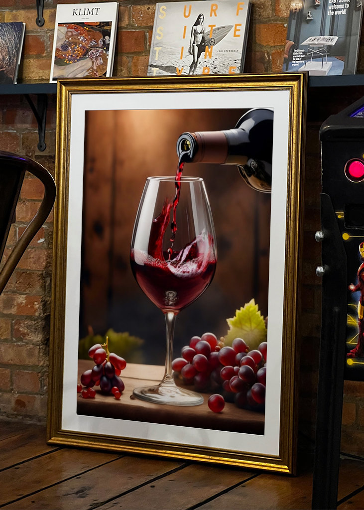 Nalití sklenky červeného vína