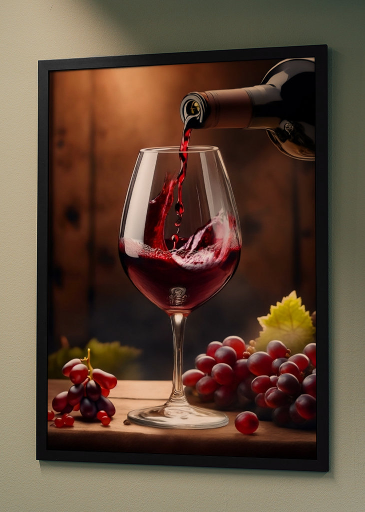 Nalití sklenky červeného vína