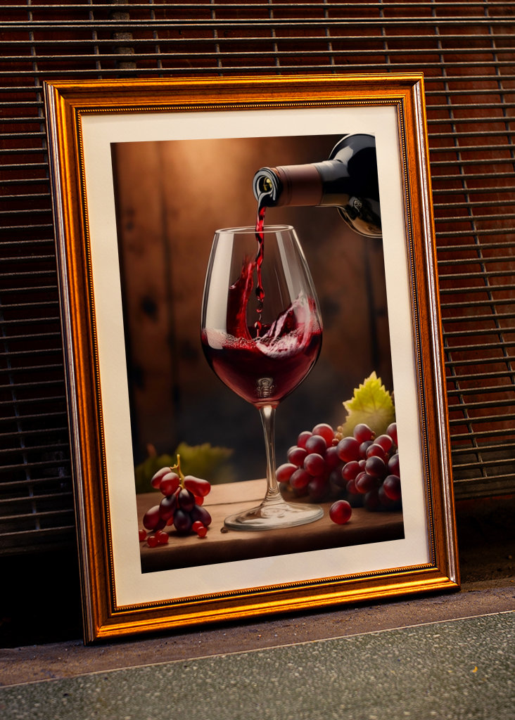 Nalití sklenky červeného vína