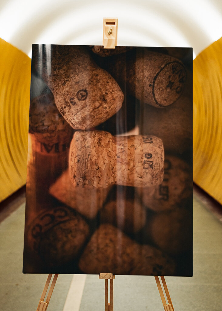 From the wine bottle