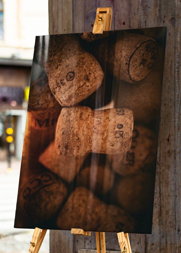 From the wine bottle