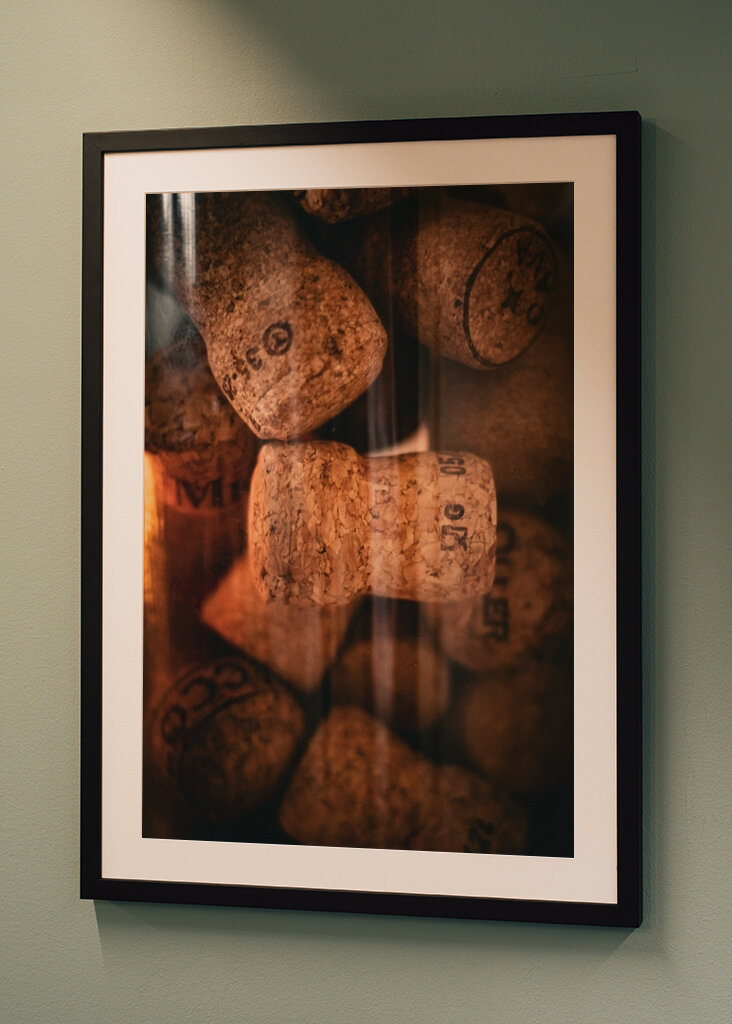 From the wine bottle