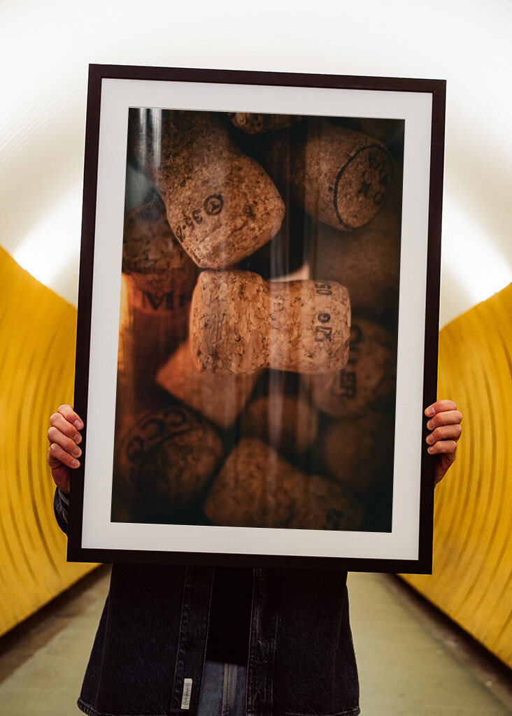 From the wine bottle