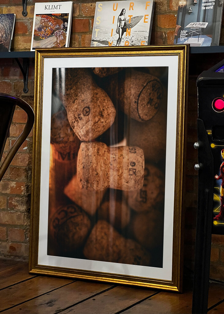 From the wine bottle