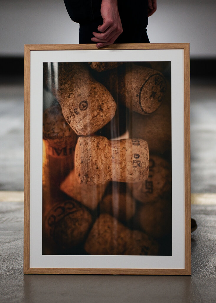 From the wine bottle