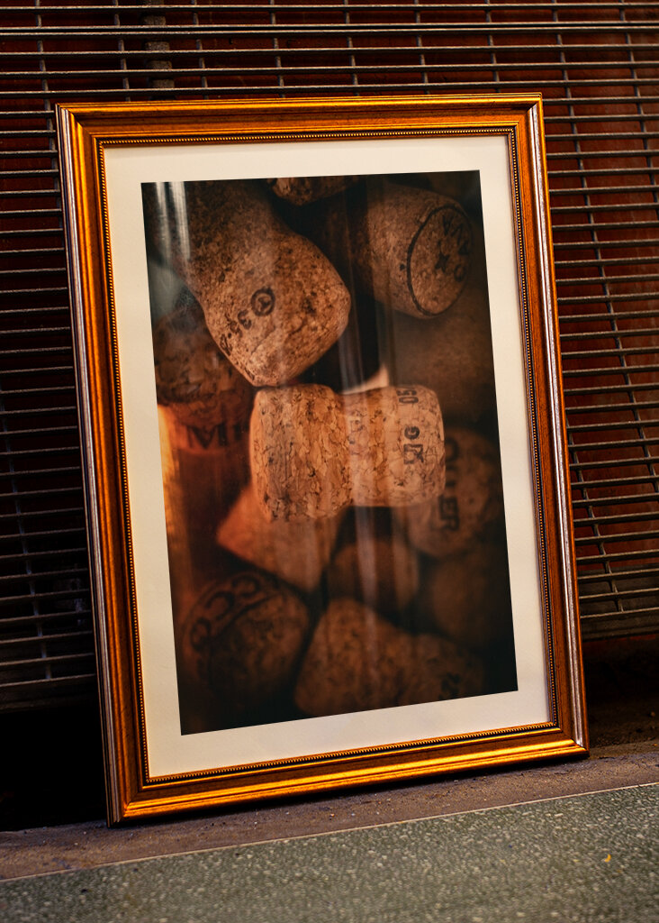 From the wine bottle