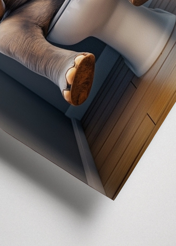 Éléphant sur les toilettes