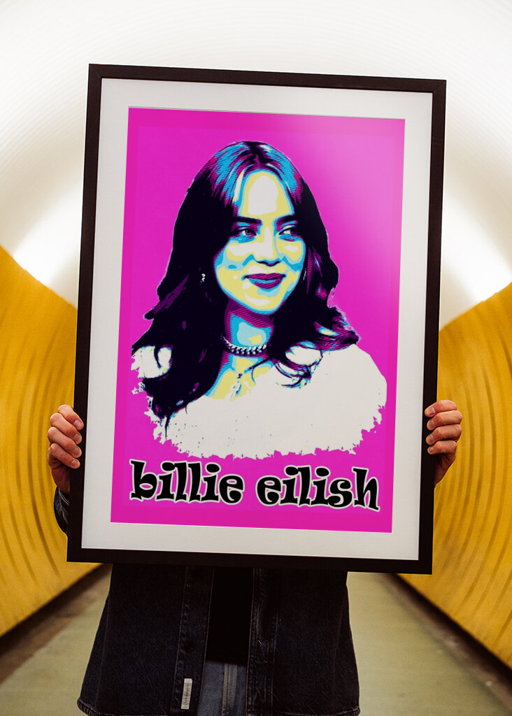 billie eilish pop art smile