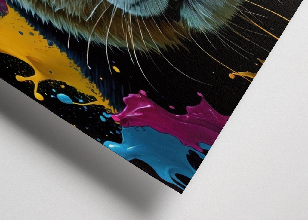 Colorido retrato de cabeza de panda