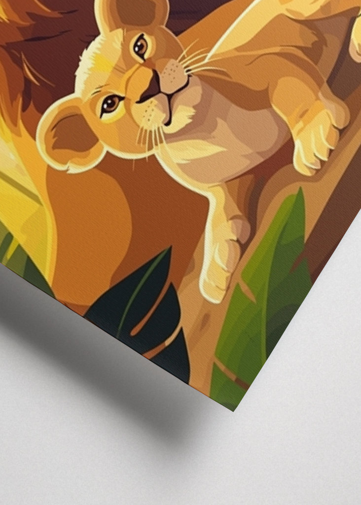 Lví rodinka Minimalistický