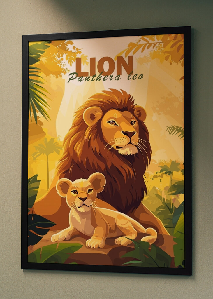 Lví rodinka Minimalistický