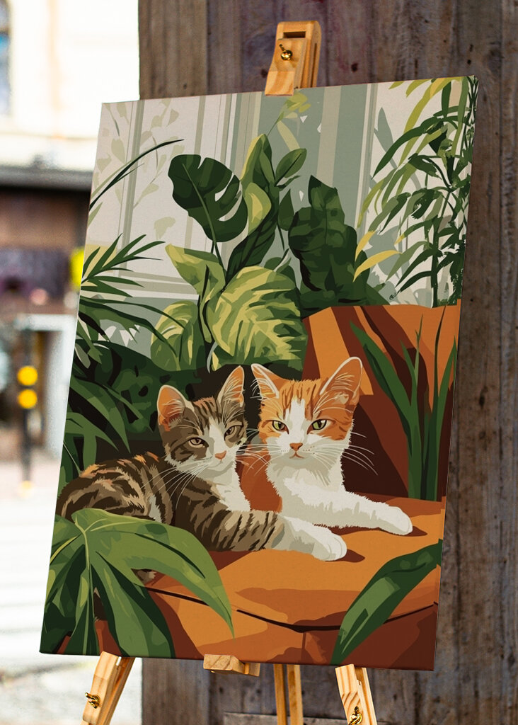 Cat Couple Minimalist