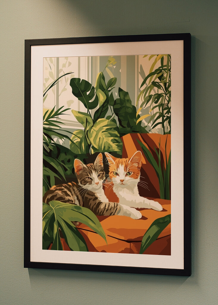 Cat Couple Minimalist