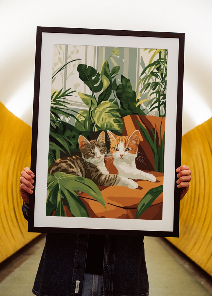 Cat Couple Minimalist