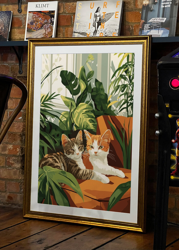 Cat Couple Minimalist