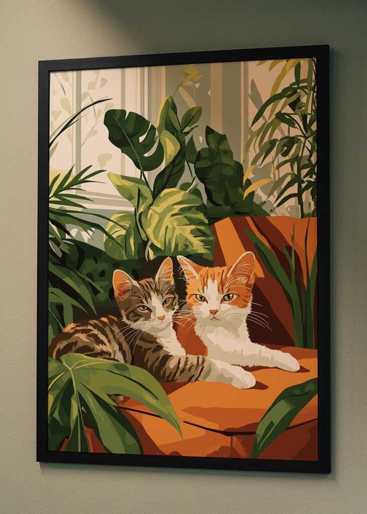 Cat Couple Minimalist