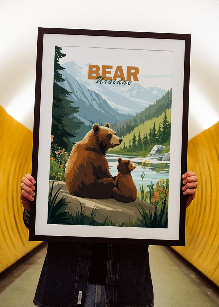 Bjørnefamilie Minimalistisk