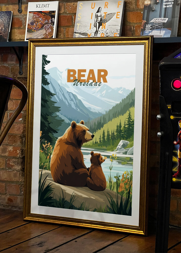 Bjørnefamilie Minimalistisk