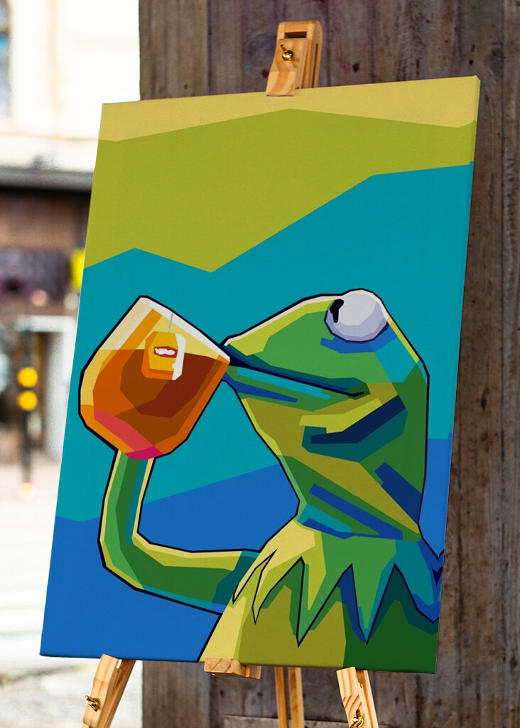 Kermit Meme Wpap Pop Art