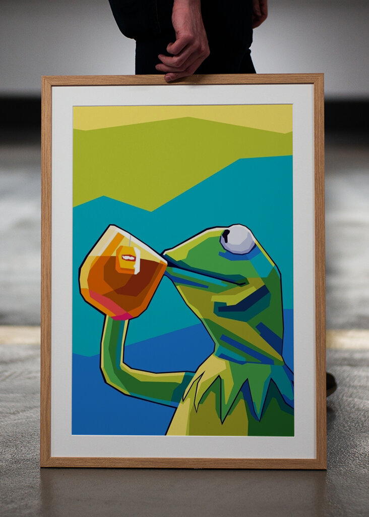 Kermit Meme Wpap Pop Art