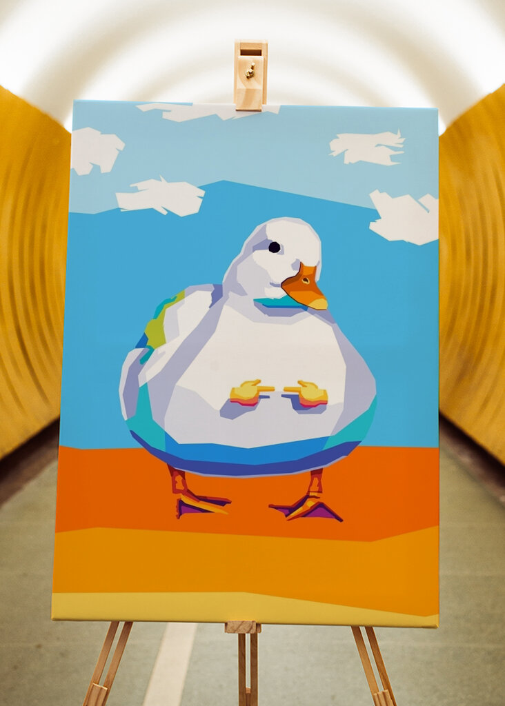 Canard mignon Meme Pop Art
