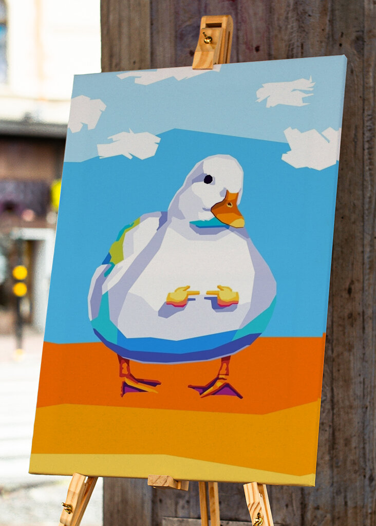 Canard mignon Meme Pop Art