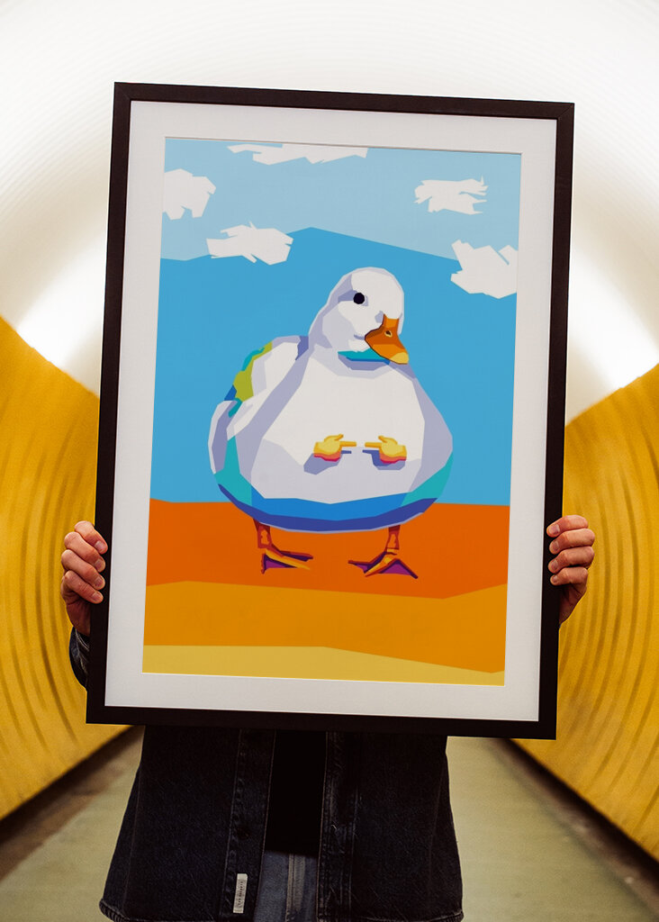 Canard mignon Meme Pop Art