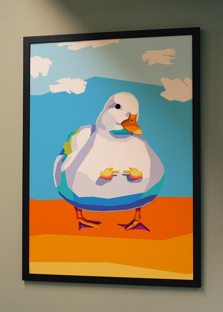 Canard mignon Meme Pop Art