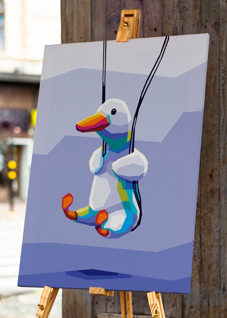 Meme del patito columpio Arte Pop