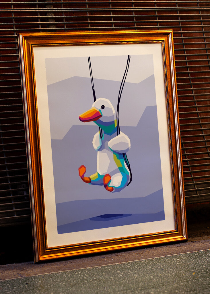 Meme del patito columpio Arte Pop