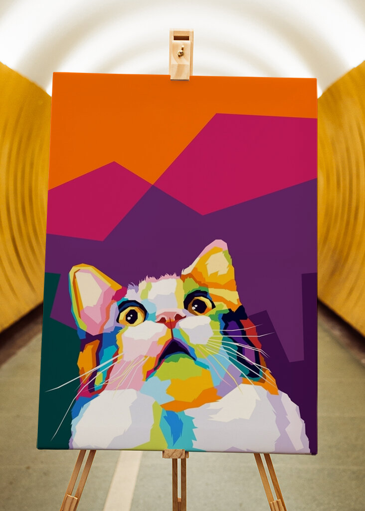 Scared Cat Meme Wpap Art