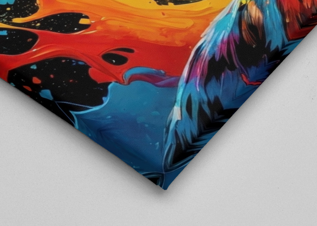 Portrait coloré de tête de cerf