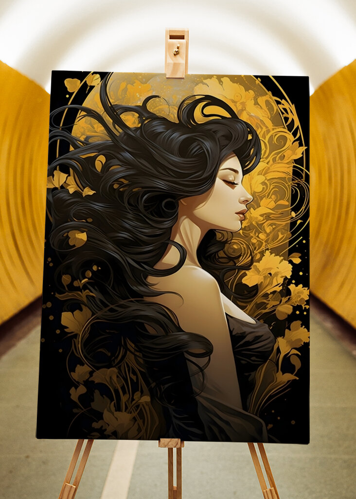 Schwarzhaarige Schönheit