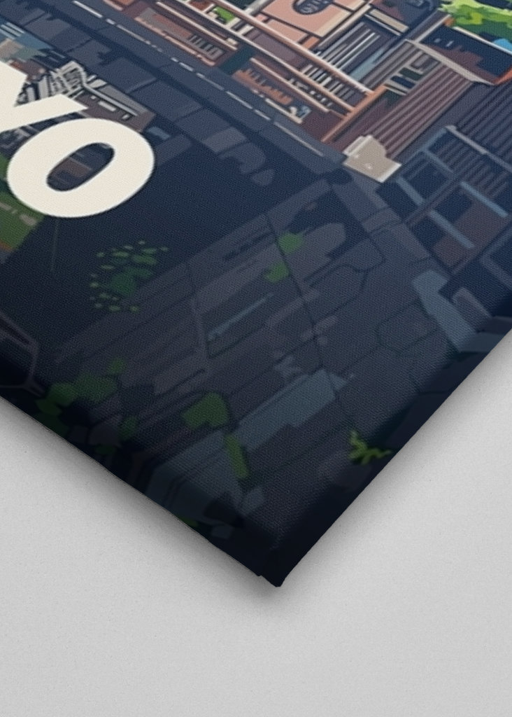 Plakát s cestováním po Tokiu