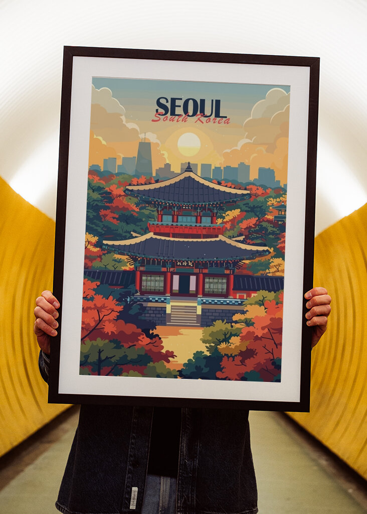 Seoul City Reiseposter