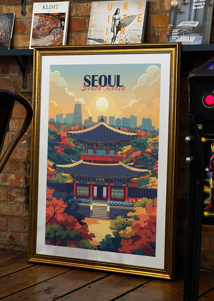 Seoul City Reiseposter