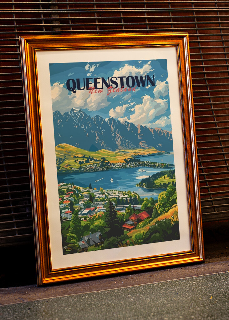 Queenstown City Travel Poster