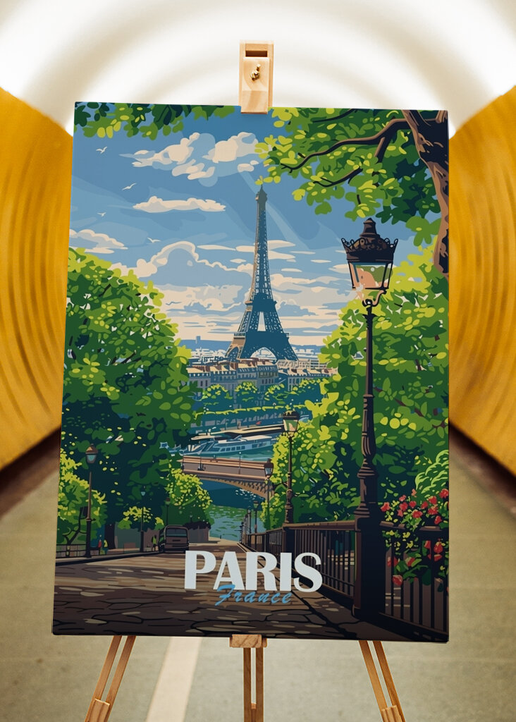Paris City Travel Poster
