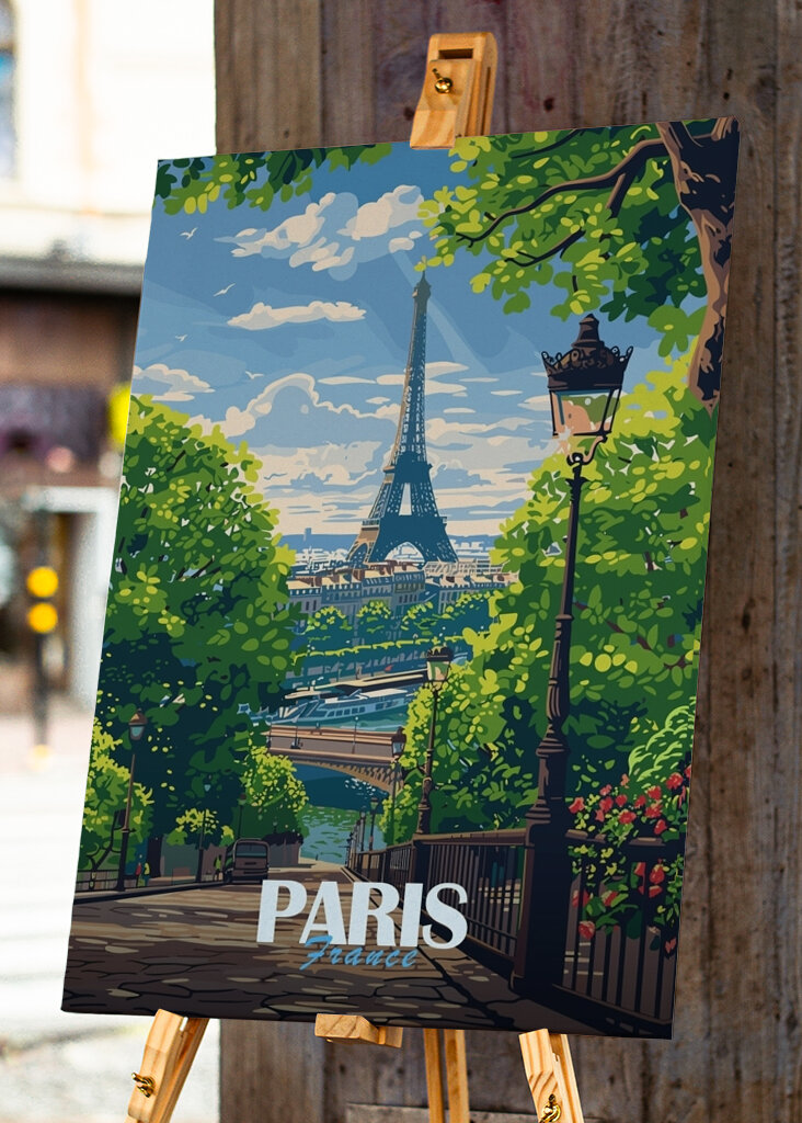Paris City Travel Poster