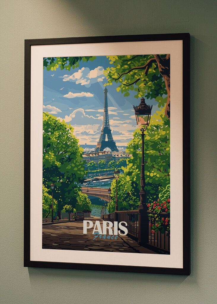 Paris City Travel Poster