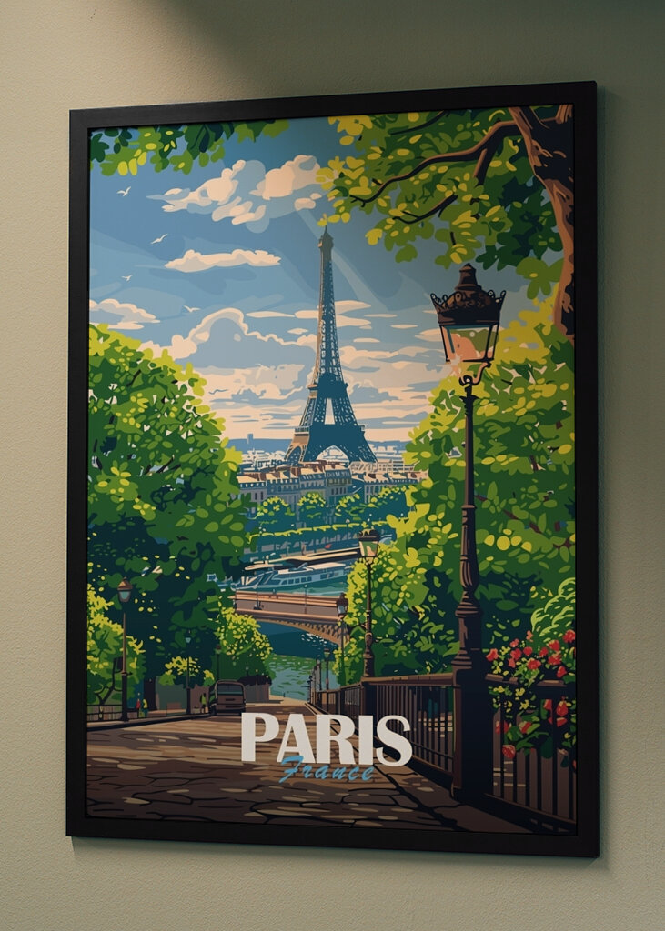 Paris City Travel Poster