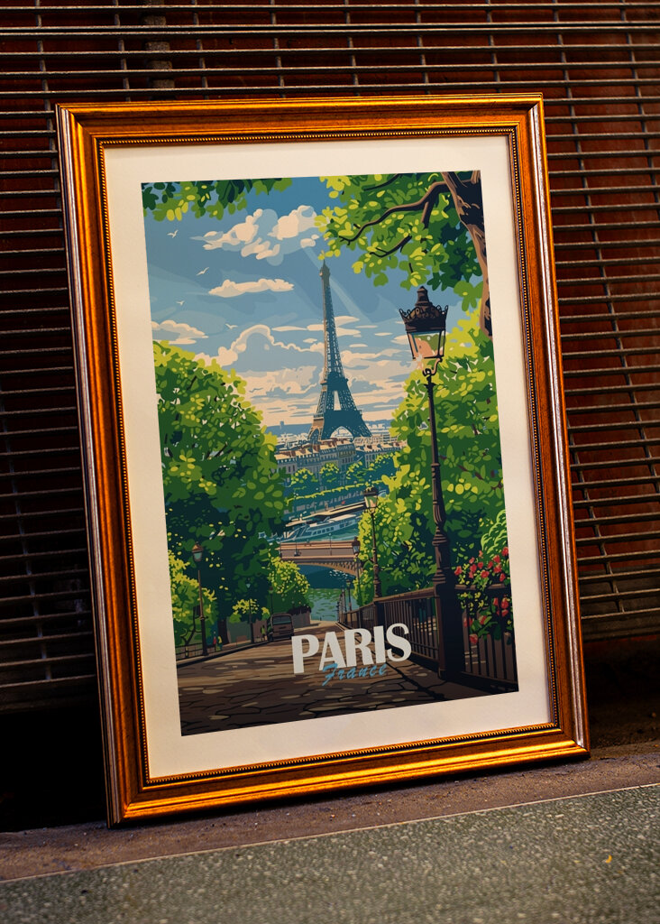 Paris City Travel Poster