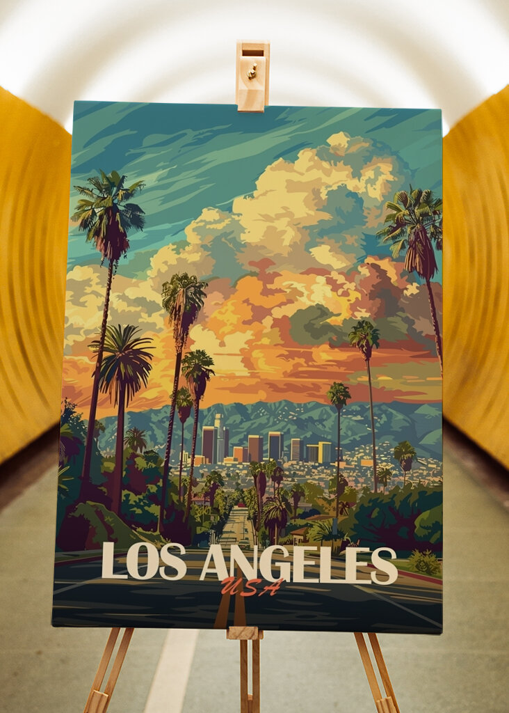 Los Angeles City Travel Poster