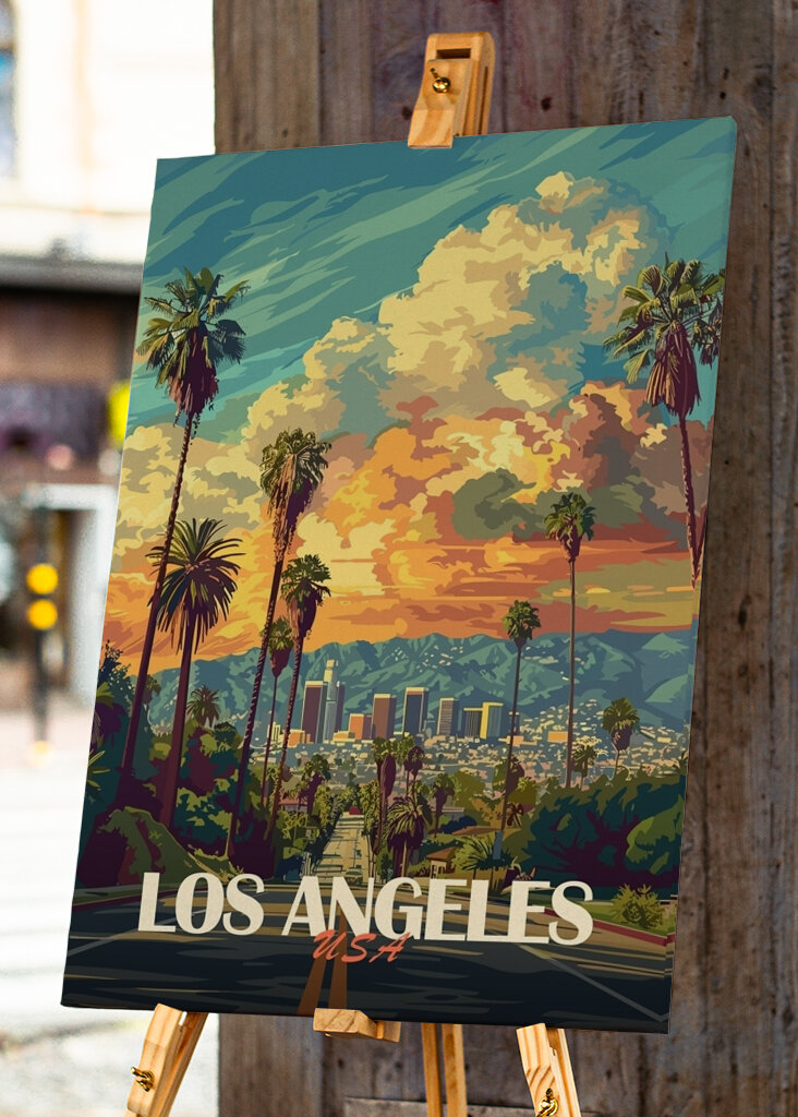Los Angeles City Travel Poster