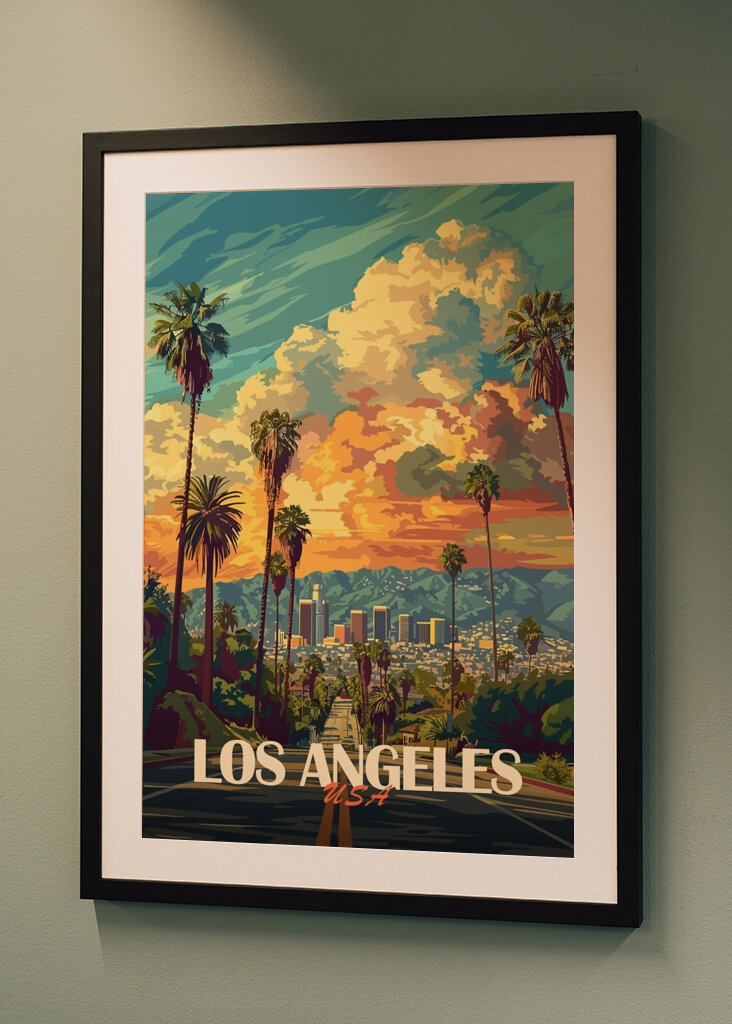 Los Angeles City Travel Poster